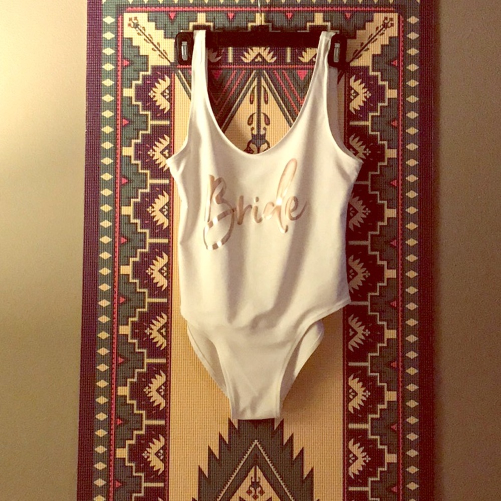 White bride swimsuit